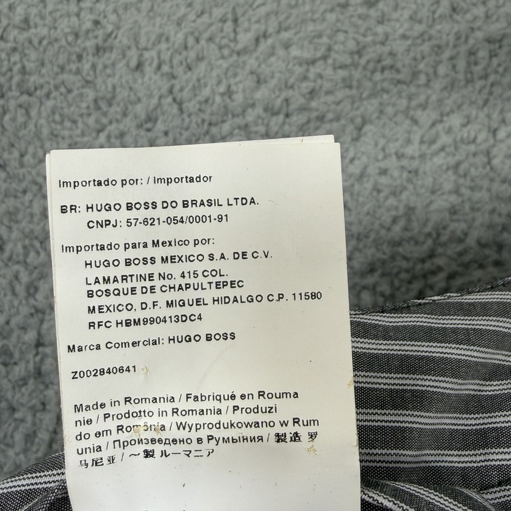 HUGO BOSS Cagan Pants Men's 36R Black 100% Virgin Wool Trouser Flat Front - Picture 7 of 13
